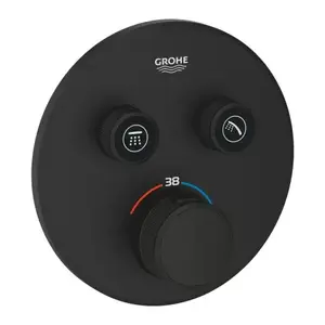 Imagine Baterie dus incastrata Grohe Grohtherm SmartControl negru Phantom Black