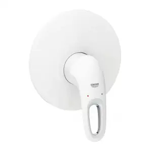 Imagine Baterie dus incastrata Grohe Eurostyle alb lucios Moon White