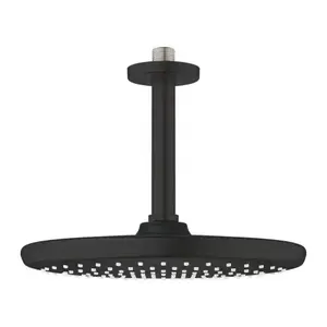 Imagine Palarie si brat de dus Grohe Tempesta 250 rotunda negru mat 1 functie