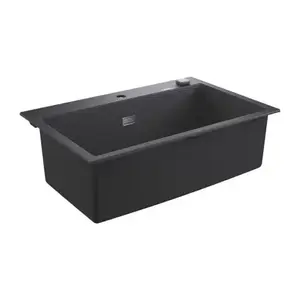 Imagine Chiuveta compozit montare pe blat Grohe K700 78x51 cm negru granit
