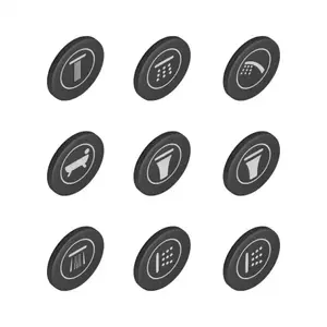 Imagine Set 9 ornamente de acoperire Grohe SmartControl finisaj granit mat