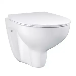 Imagine Set PROMO vas WC Grohe Bau Ceramic Rimless cu capac softclose slim alb