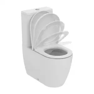 Imagine Set PROMO vas WC pe pardoseala Ideal Standard Ellisse Rimless cu capac alb softclose si rezervor