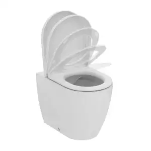 Imagine Set PROMO vas WC pe pardoseala Ideal Standard Ellisse Rimless cu capac alb softclose