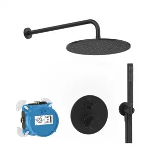 Imagine Sistem de dus incastrat Ideal Standard Ceratherm T100 finisaj negru mat