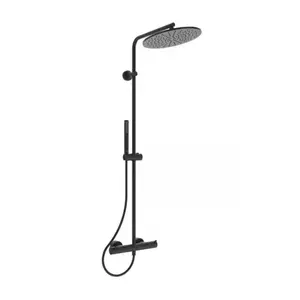 Imagine Sistem de dus cu baterie termostatata Ideal Standard Ceratherm T125 negru mat