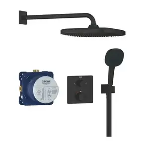 Imagine Sistem de dus incastrat Grohe Precision Cube finisaj negru mat