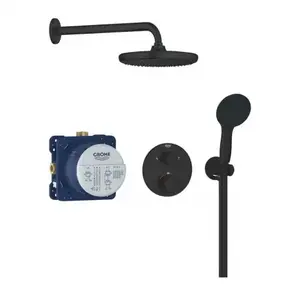 Imagine Sistem de dus incastrat Grohe Precision finisaj negru mat