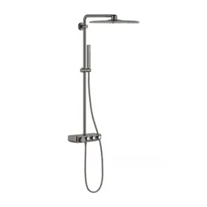 Imagine Sistem de dus cu baterie termostatata Grohe Euphoria SmartControl 310 Cube Duo antracit periat