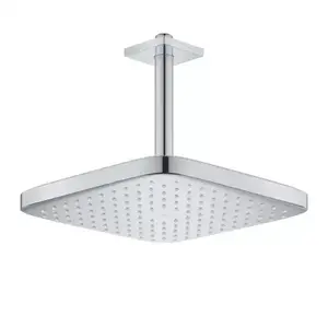 Imagine Palarie si brat de dus Grohe Tempesta 250 Cube crom lucios patrata