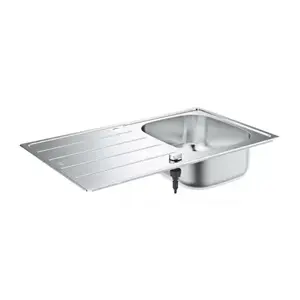 Imagine Chiuveta inox Grohe K200 86x50 cm cu 1 cuva cu picurator