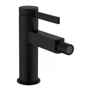 Imagine Baterie pentru bideu Hansgrohe Finoris cu ventil Pop-Up negru mat