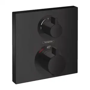 Imagine Baterie dus incastrata Hansgrohe Ecostat Square termostatata 2 functii negru mat