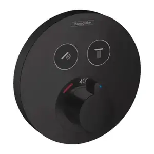 Imagine Baterie dus incastrata Hansgrohe ShowerSelect S termostatata cu 2 functii negru mat