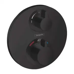 Imagine Baterie dus incastrata Hansgrohe Ecostat S termostatata doua functii negru mat