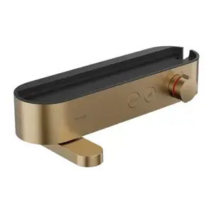 Imagine Baterie cada si dus termostatata Hansgrohe ShowerTablet Select bronz periat