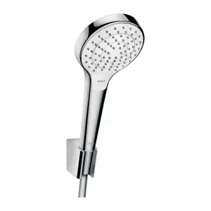 Imagine Set de dus Hansgrohe Croma Select S cu porter si furtun crom - alb