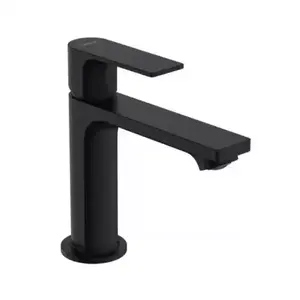 Imagine Baterie lavoar Hansgrohe Rebris E cu ventil negru mat
