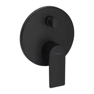 Imagine Baterie cada si dus incastrata Hansgrohe Rebris E negru mat
