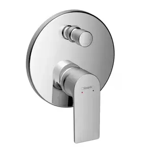 Imagine Baterie cada si dus incastrata Hansgrohe Rebris E crom lucios