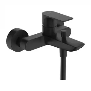 Imagine Baterie cada si dus Hansgrohe Rebris E monocomanda negru mat