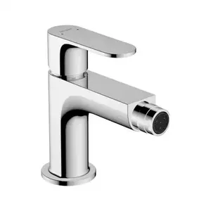 Imagine Baterie bideu Hansgrohe Rebris S crom lucios cu ventil