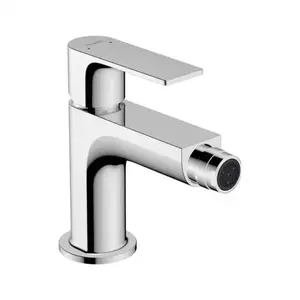 Imagine Baterie bideu Hansgrohe Rebris E crom lucios cu ventil
