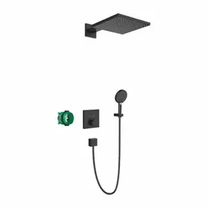 Imagine Sistem de dus incastrat Hansgrohe Raindance E 300 negru finisaj mat