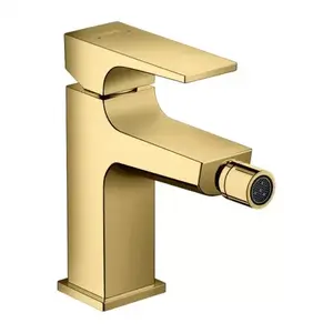 Imagine Baterie bideu Hansgrohe Metropol cu ventil auriu lucios