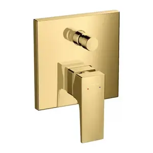 Imagine Baterie cada si dus incastrata Hansgrohe Metropol auriu lucios