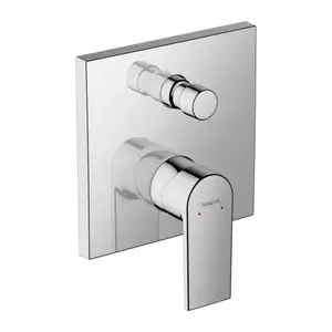 Imagine Baterie cada si dus incastrata Hansgrohe Vernis Shape crom lucios
