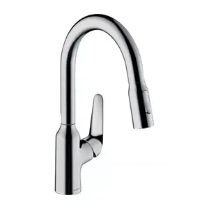 Imagine Baterie bucatarie cu dus extractibil Hansgrohe Focus M42 180 sBox cu 2 jeturi crom lucios