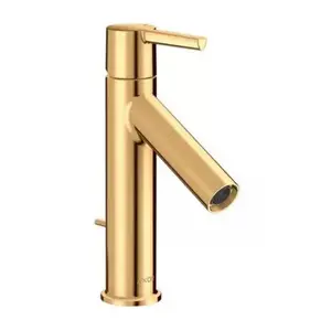 Imagine Baterie lavoar Hansgrohe Axor Starck 100 auriu lucios monocomanda cu ventil