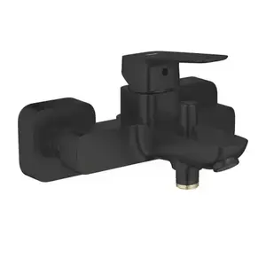 Imagine Baterie cada si dus Grohe Cubeo monocomanda negru mat