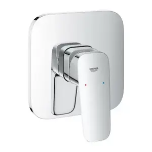 Imagine Baterie dus incastrata Grohe Cubeo monocomanda crom lucios