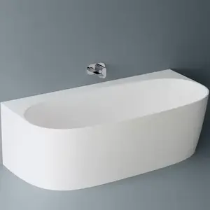 Imagine Cada freestanding Marmite Como 180x86 cm din compozit alb
