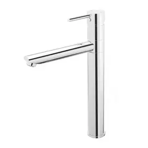 Imagine Baterie lavoar inalta FDesign Flusso crom lucios monocomanda cu ventil