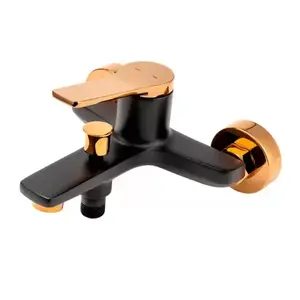 Imagine Baterie cada si dus FDesign Seppia negru mat-rose gold monocomanda