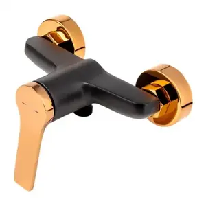 Imagine Baterie dus FDesign Seppia negru mat-rose gold monocomanda