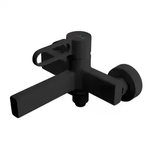 Imagine Baterie cada si dus FDesign Zaffiro negru mat monocomanda