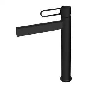 Imagine Baterie lavoar inalta FDesign Zaffiro negru mat monocomanda