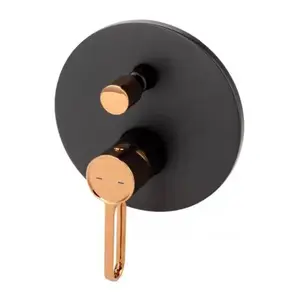 Imagine Baterie cada si dus incastrata FDesign Zaffiro negru mat-rose gold auriu monocomanda