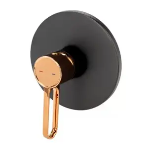 Imagine Baterie dus incastrata FDesign Zaffiro negru mat-rose gold lucios monocomanda