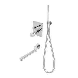 Imagine Sistem de dus incastrat FDesign Meandro fara palarie dus crom lucios