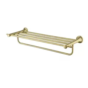 Imagine Suport prosop simplu FDesign Lacrima bronz periat 60 cm cu raft