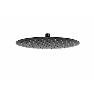 Imagine Palarie de dus rotunda FDesign Inula negru mat 1 functie 300 mm