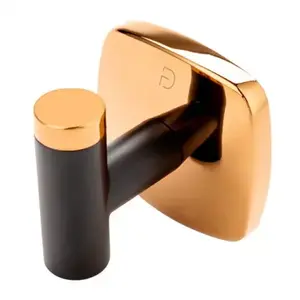 Imagine Cuier simplu FDesign Merida negru-rose gold