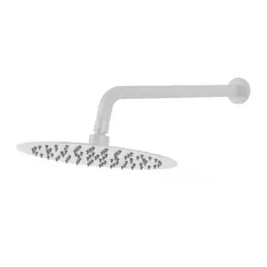 Imagine Palarie si brat de dus FDesign Inula 250 mm rotunda alb mat