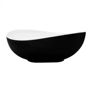 Imagine Cada freestanding Besco Siya negru-alb 171.5x101 cm