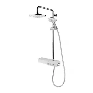 Imagine Sistem de dus FDesign Tempra crom lucios cu baterie monocomanda